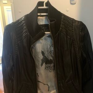 Small authentic mackage exclusively for aritizia leather bomber jacket